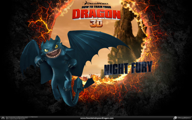 Обои картинки фото мультфильмы, how to train your dragon, полет, огонь