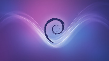 обоя компьютеры, debian, логотип, фон