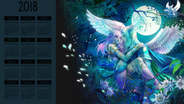 Картинка календари фэнтези крылья существо взгляд девушка