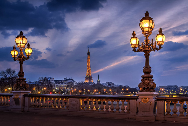 Обои картинки фото alexandre iii bridge,  paris, города, париж , франция, простор