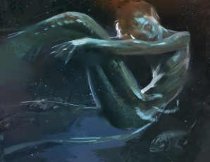 Картинка фэнтези русалки русалка рыба