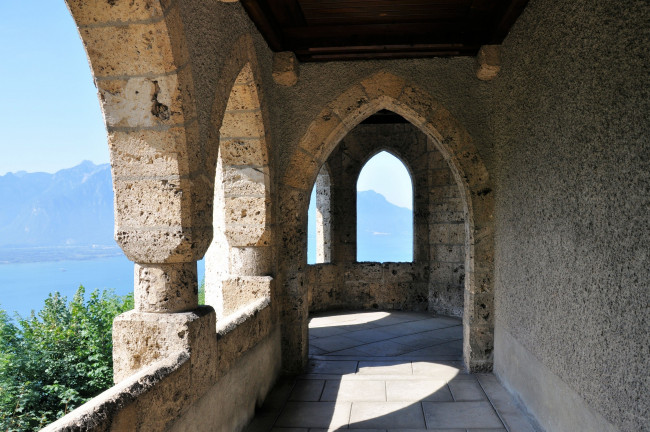 Обои картинки фото интерьер, веранды, террасы, балконы, арка, каменный