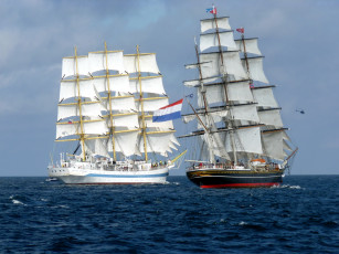 обоя корабли, парусники, регата, амстердам