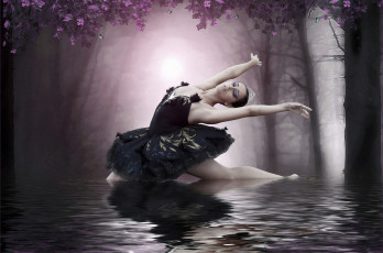 Картинка разное компьютерный дизайн вода балерина танец