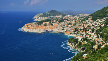 Картинка города дубровник хорватия дома море