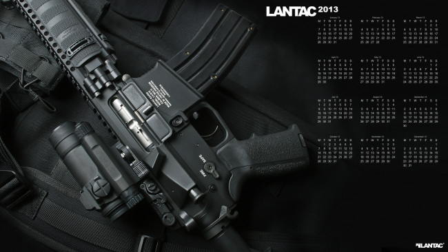 Обои картинки фото календари, оружие, автомат, 2013