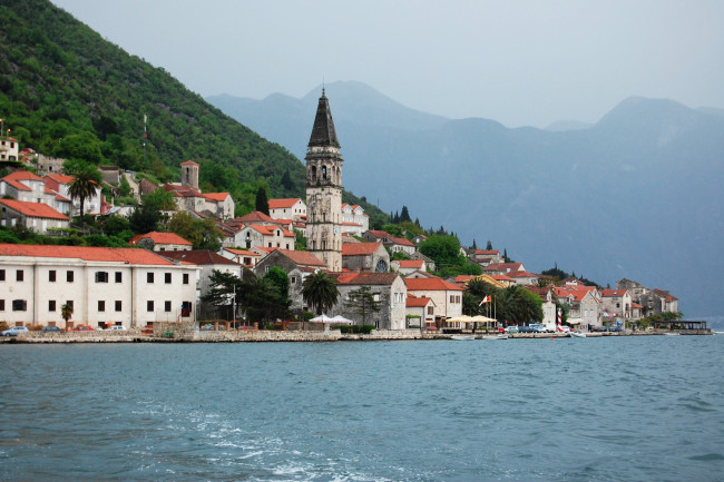 Обои картинки фото Черногория, perast, города, улицы, площади, набережные, дома, море, набережная