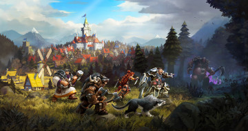 обоя the settlers,  kingdoms of anteria, видео игры, -  the settlers, волк, замок