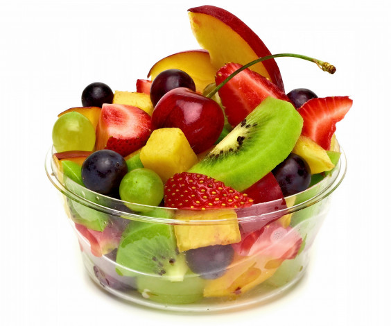 Обои картинки фото еда, мороженое,  десерты, фрукты, фруктовый, салат, ягоды