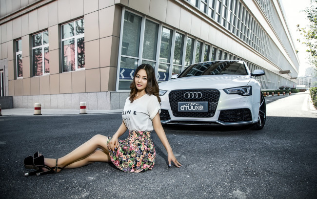 Обои картинки фото автомобили, авто с девушками, азиатка, автомобиль, девушка