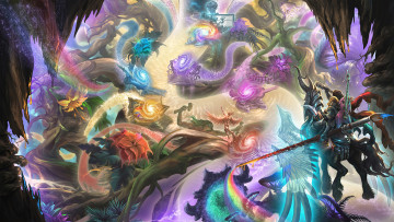 Картинка фэнтези существа приключение арт портал радуга магия рыцарь