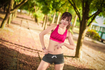 Картинка девушки -unsort+ азиатки хобби костюм прогулка спорт девушка