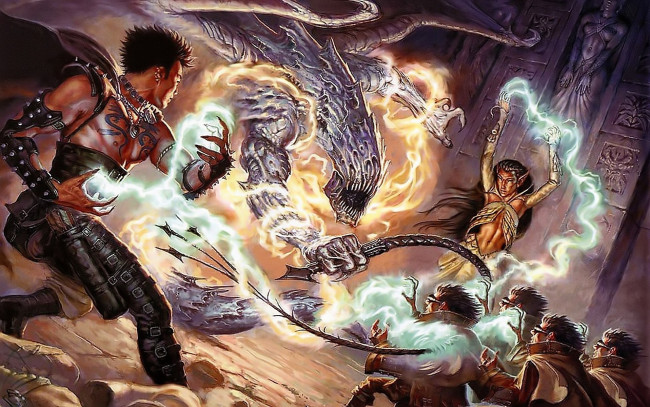 Обои картинки фото видео игры, dungeons & dragons online, персонажи, бой