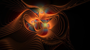 Картинка 3д графика fractal фракталы лепестки фон цвета узор