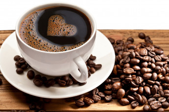 Картинка еда кофе +кофейные+зёрна рисунок сердечко зерна