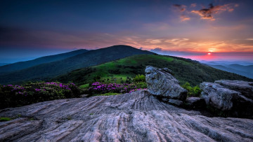 Картинка природа восходы закаты закат горы