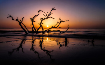 Картинка природа восходы закаты jekyll island океан пейзаж рассвет usa georgia sunrise summer