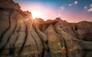 Картинка природа восходы закаты скалы канада солнце каньон