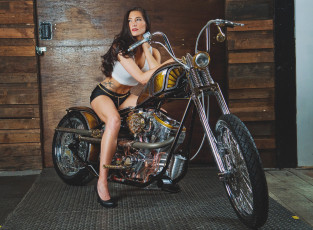 Картинка мотоциклы мото+с+девушкой custom