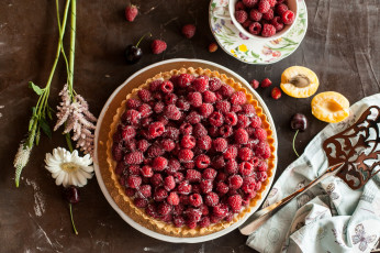 Картинка еда пироги вкусно ягоды десерт выпечка земляника пирог