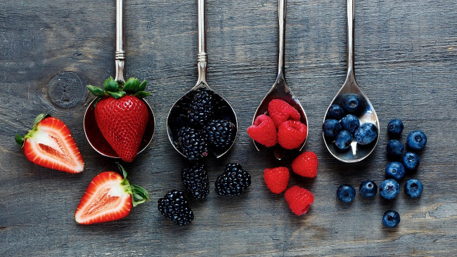 Обои картинки фото еда, фрукты,  ягоды, ягоды, клубника, малина, ежевика, черника