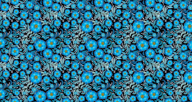 Обои картинки фото векторная графика, цветы , flowers, синий, узор, цветы