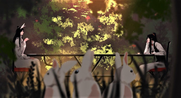 Картинка аниме mo+dao+zu+shi вэй усянь лань ванцзы стол кролики