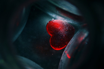 Картинка 3д графика romance красное настроение сердце стеклянное