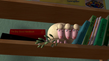 Картинка мультфильмы toy+story растение овца книги полка игрушка