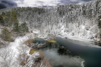 Картинка природа реки озера простор снег