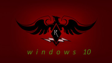 обоя компьютеры, windows  10, орел, фон, логотип
