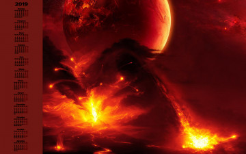 Картинка календари фэнтези извержение планета