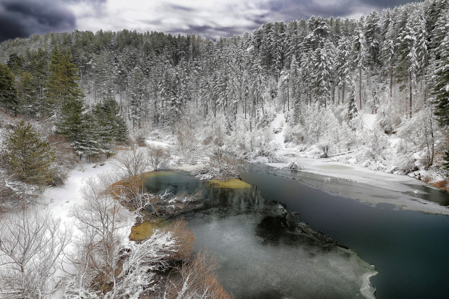 Обои картинки фото природа, реки, озера, простор, снег