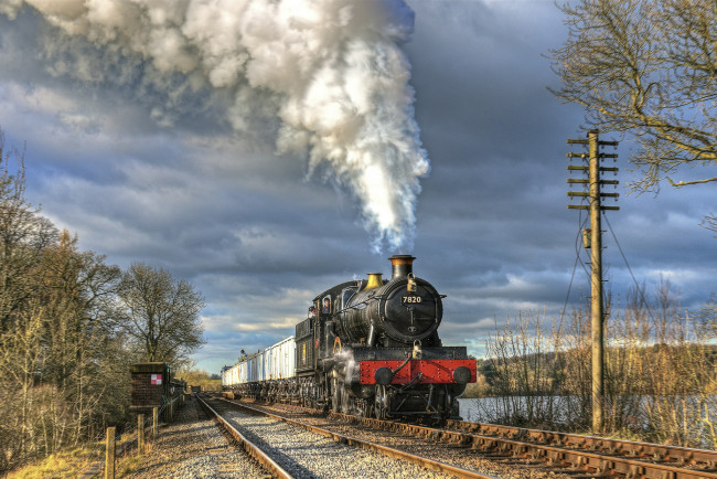 Обои картинки фото техника, паровозы, состав, локомотив