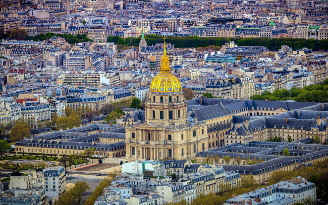 Обои картинки фото города, париж , франция, панорама, базилика