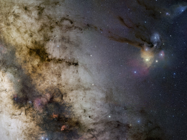 Обои картинки фото центральная, часть, млечного, пути, космос, галактики, туманности