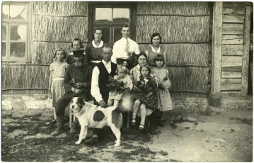 Картинка разное ретро винтаж семья дети дом собака старинный