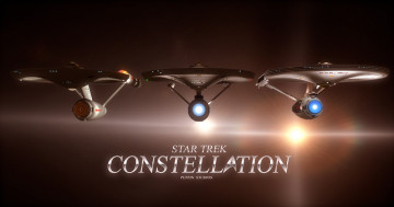 обоя видео игры, star trek constellation, вселенная, полет, космический, корабль