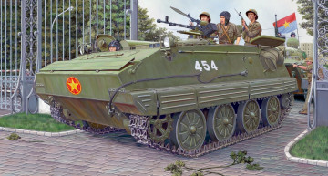 Картинка рисованное армия танк солдаты