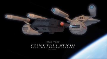 обоя видео игры, star trek constellation, планета, вселенная, полет, космический, корабль