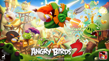 обоя видео игры, angry birds 2, angry, birds, 2