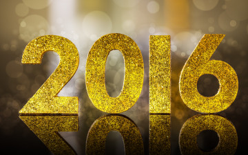 обоя праздничные, - разное , новый год, new, year, golden, glitter, bokeh, новый, год, 2016, happy