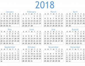 обоя календари, 3д-графика, фон, календарь, 2018