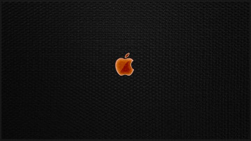Картинка компьютеры apple сетка тёмный фон логотип яблоко