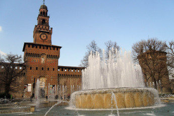 Картинка милан италия города фонтаны фонтан