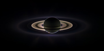 обоя космос, сатурн, кольца, планета
