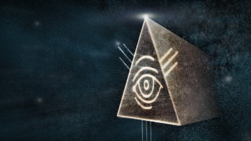 Картинка 3д графика другое глаз космос пирамида