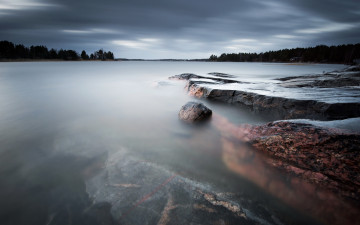 Картинка природа побережье пейзаж камни море вестра швеция