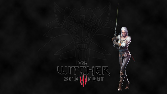 Обои картинки фото видео игры, the witcher 3,  wild hunt, оружие, фон, взгляд, девушка