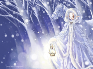 Картинка аниме merry chrismas winter